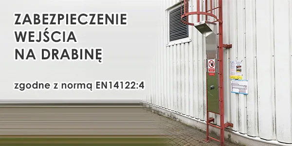 Osłona drabiny i kosza, blokada dostępu