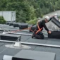 Linowy system zabezpieczający przed upadkiem z dachu