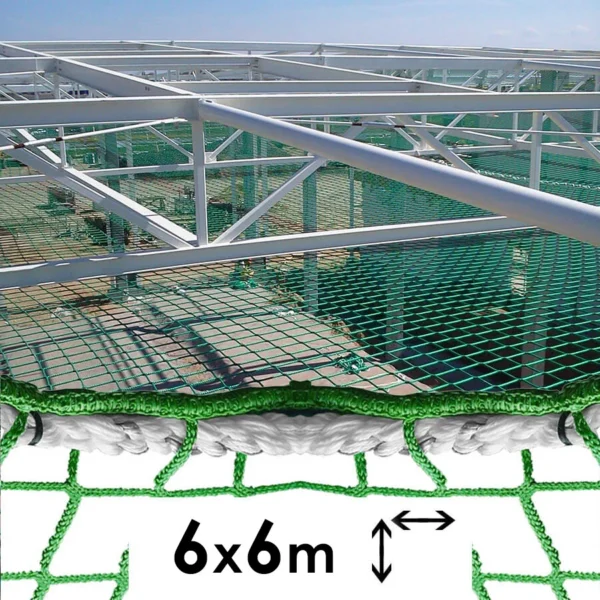 Siatka asekuracyjna pozioma typ S wymiaru 6x6m